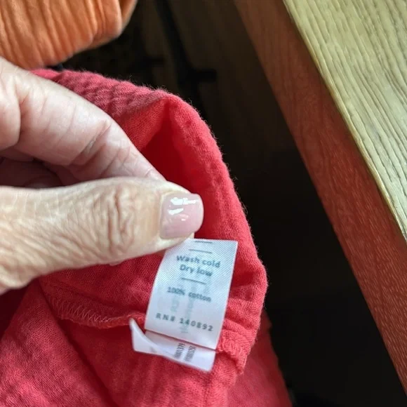 Marine Layer Corrine Gauze Maxi Dress XS Tiered Crinkle Rainbow Beachy - Picture 6 of 9